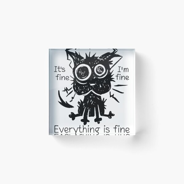 Item preview, It's Fine I'm Fine Everything Is Fine Funny I'm fine dog  Essential t-shirt  designed and sold by MEDKH02.