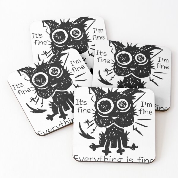 Item preview, It's Fine I'm Fine Everything Is Fine Funny I'm fine dog  Essential t-shirt  designed and sold by MEDKH02.