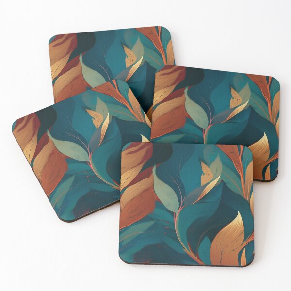 Item preview, Forest blue and grean abstract organic pattern designed and sold by DyliDaily.