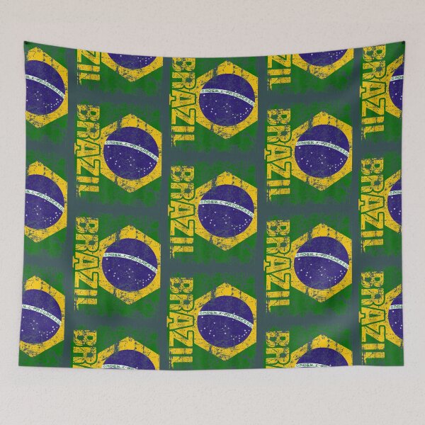 Item preview, brazil brasil flag vintage distressed brazil designed and sold by ZackYanez.