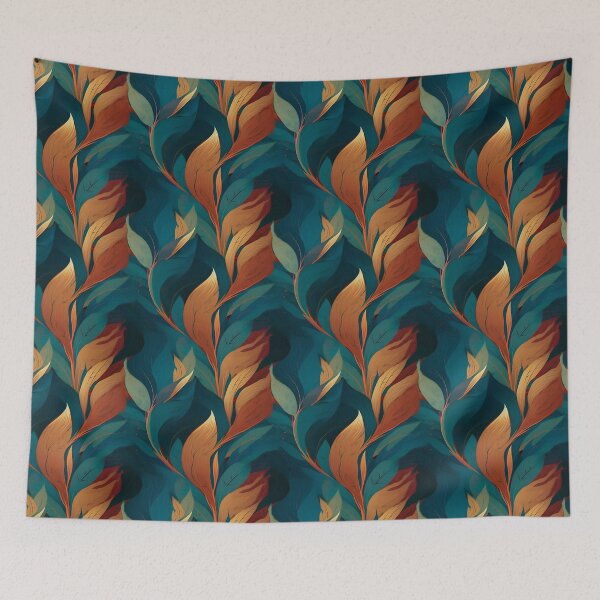 Item preview, Forest blue and grean abstract organic pattern designed and sold by DyliDaily.