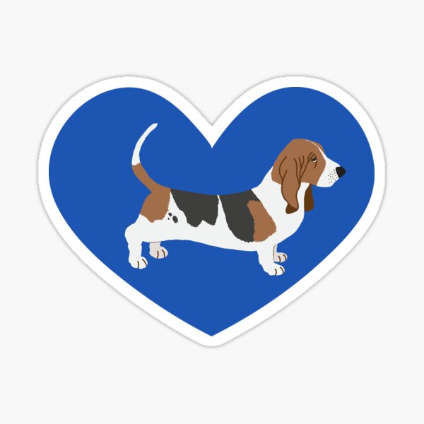 Basset hound pattern Sticker