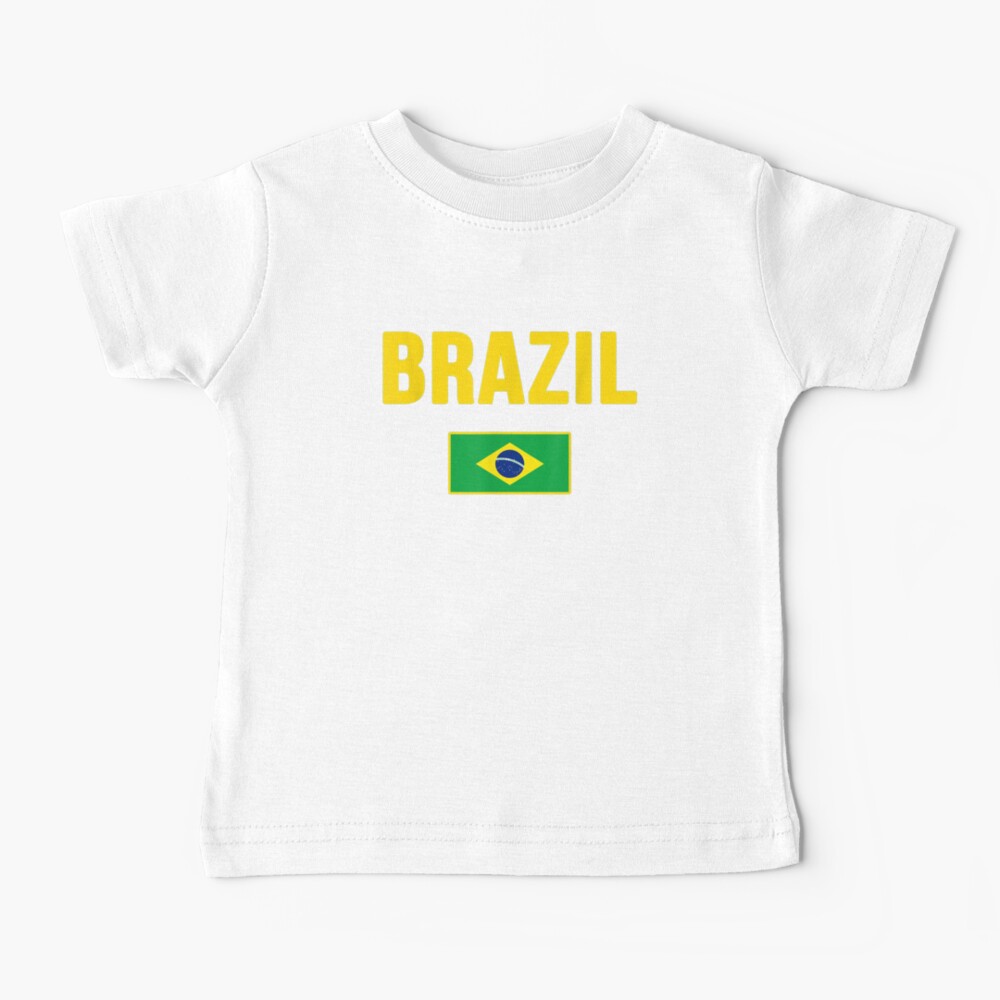 Brasil Brazil Baby Bodysuit 100% Cotton All Season Soccer Jersey T