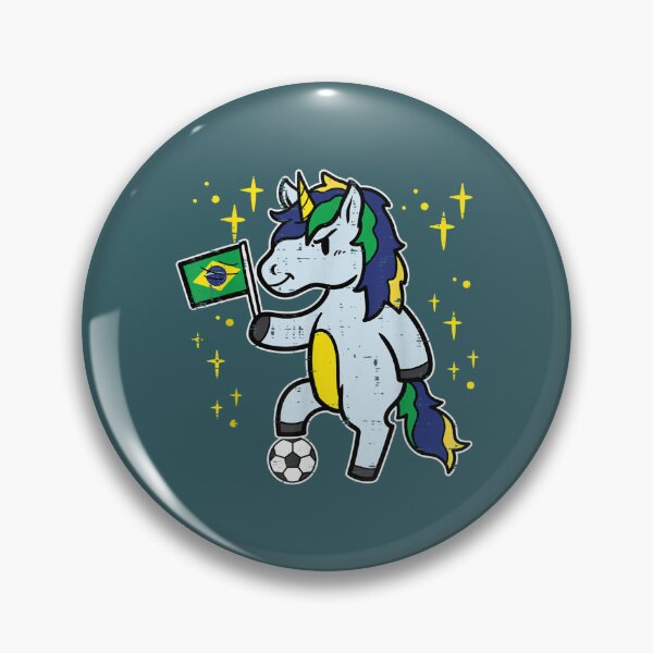 Item preview, brazil flag unicorn football soccer fan women girls kids designed and sold by ZackYanez.