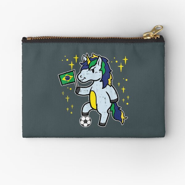 Item preview, brazil flag unicorn football soccer fan women girls kids designed and sold by ZackYanez.