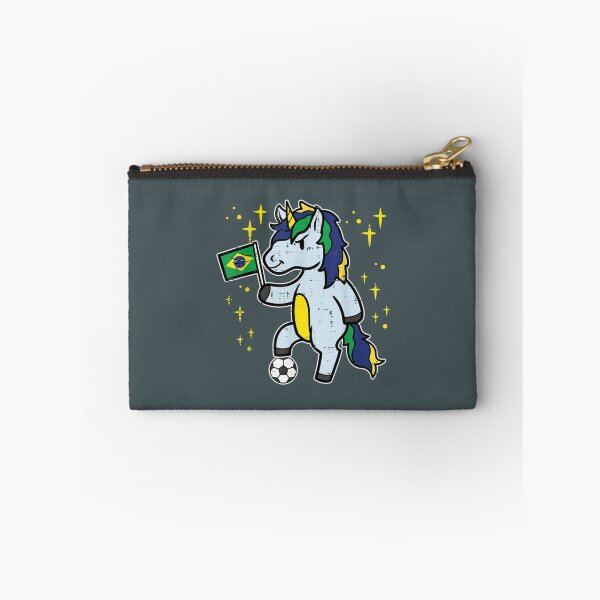Item preview, brazil flag unicorn football soccer fan women girls kids designed and sold by ZackYanez.