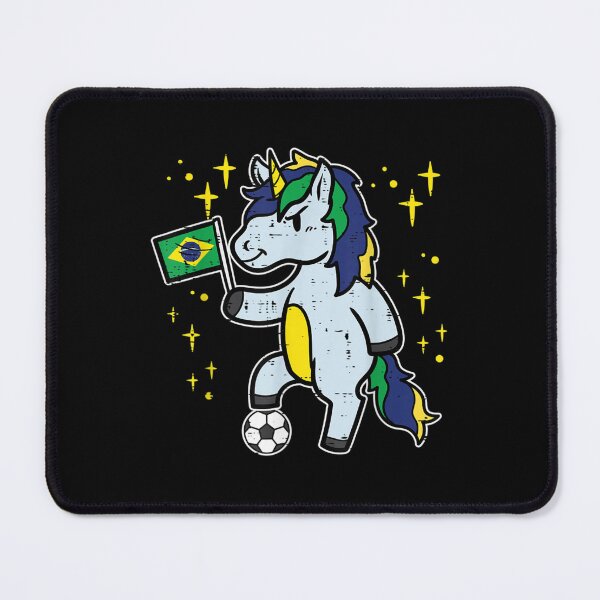 Item preview, brazil flag unicorn football soccer fan women girls kids designed and sold by ZackYanez.