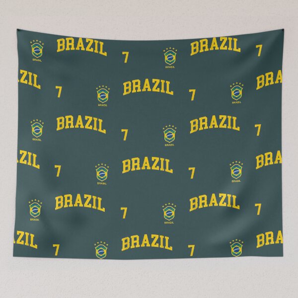 Item preview, brazil t shirt number 7 back brazilian soccer team shirt men designed and sold by ZackYanez.
