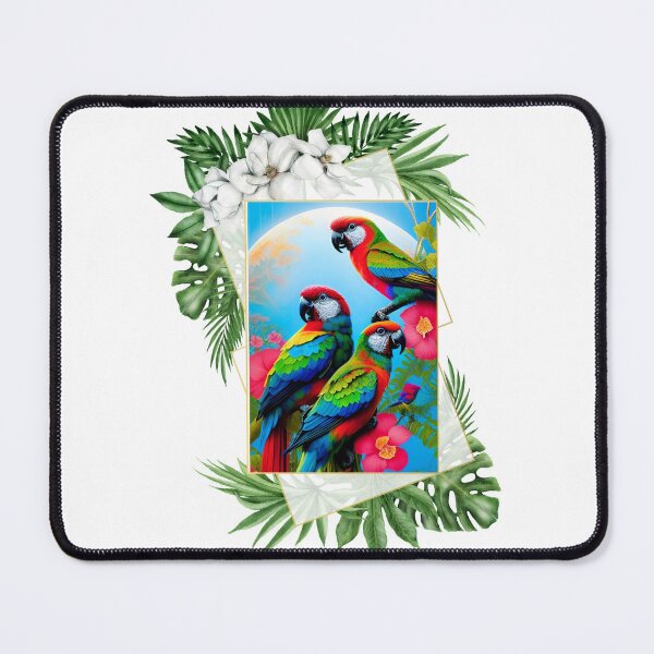 Item preview, Parrots in a Tropical Floral Frame designed and sold by MxA19.