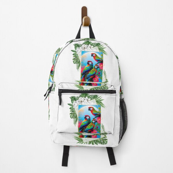 Item preview, Parrots in a Tropical Floral Frame designed and sold by MxA19.