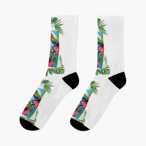 Item preview, Parrots in a Tropical Floral Frame designed and sold by MxA19.
