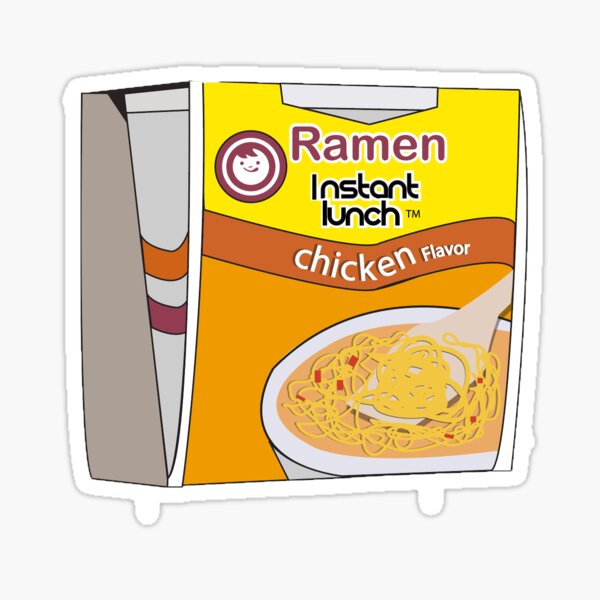 diseño instantáneo de fideos ramen! Pegatina