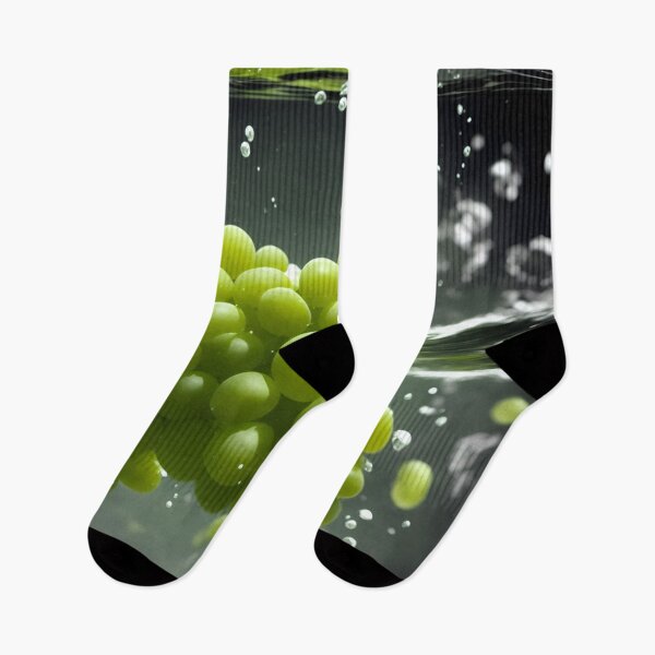 Item preview, Fruits Green Grapes Falling In Water - Fruits designed and sold by internlvisions.