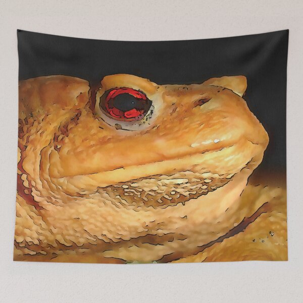 Item preview, Common European Toad Bufo Bufo Black Outline Art designed and sold by taiche.