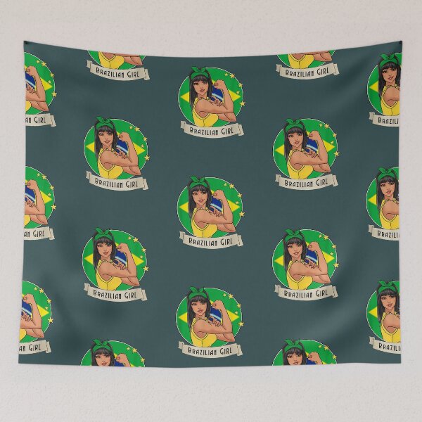 Item preview, brazilian girl brazil flag brasil designed and sold by ZackYanez.