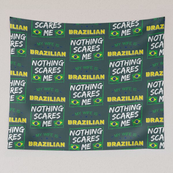 Item preview, my wife is brazilian brazil heritage roots flag pride designed and sold by ZackYanez.