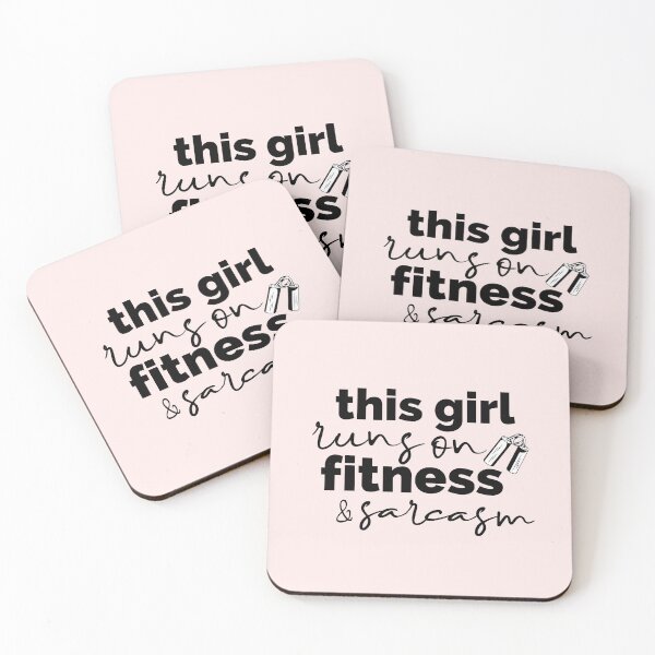 Item preview, This Girl Runs On Fitness and Sarcasm, Sarcastic designed and sold by SweetbeStore.