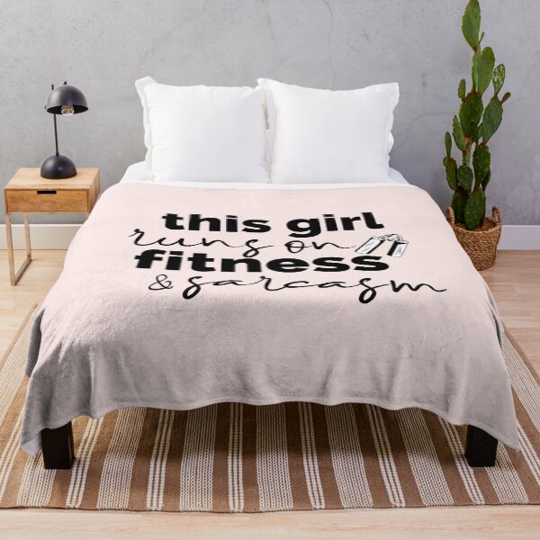 Item preview, This Girl Runs On Fitness and Sarcasm, Sarcastic designed and sold by SweetbeStore.