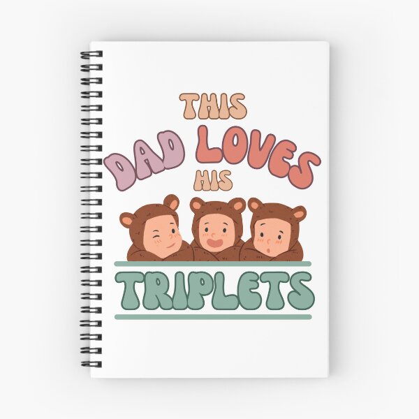 Aperçu de l'œuvre This Dad Loves His Triplets créée et vendue par DBO ⭐⭐⭐⭐⭐.