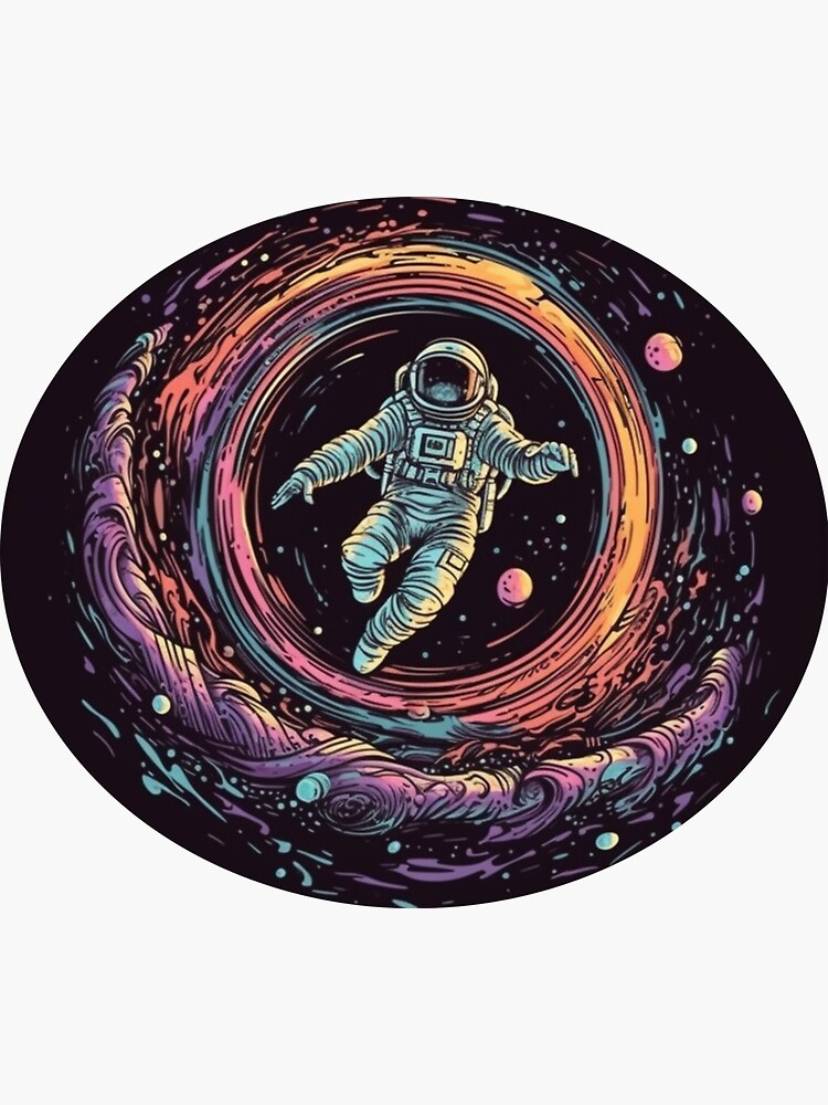 Floating Cosmonaut Spaceman Vinyl Sticker