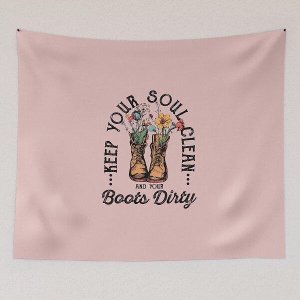 Item preview, Keep Your Soul Clean and Boots Dirty (Affirmation) designed and sold by Hope London.
