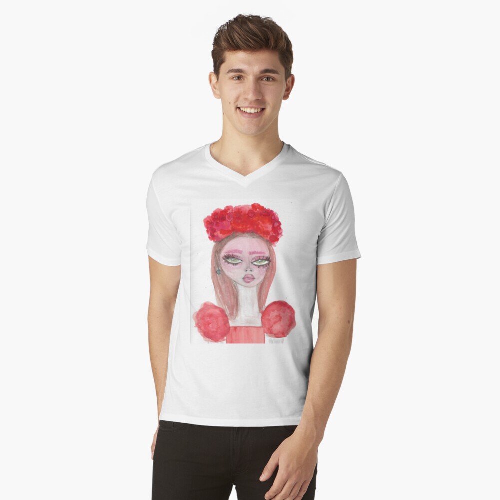 Item preview, V-Neck T-Shirt designed and sold by HausofDolls.