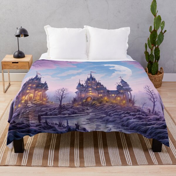 Item preview, Beautiful fantasy castle painting winter designed and sold by CoolestStore.