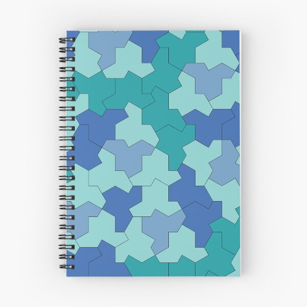 Item preview, Aperiodic Monotile Einstein Tiles, Einstein Shapes in Blue and Green designed and sold by Polyglot Creations.