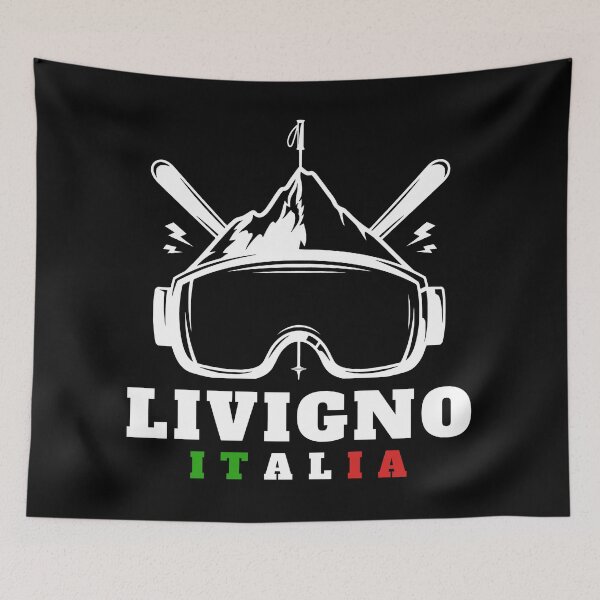 Item preview, Livigno Italy Ski Resort Retro Skiing Souvenir designed and sold by JackCurtis1991.