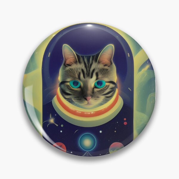 Item preview, Cosmic space cat. Kawaii Dream interstellar cat. Kawaii astro cat quirky illustration designed and sold by KumoMachina.