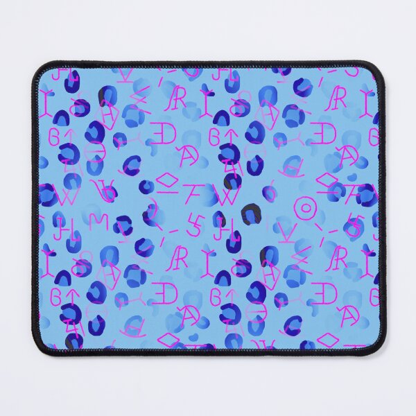 Item preview, Pink Cattle Brands on Blue Leopard designed and sold by Arts and Herbs.