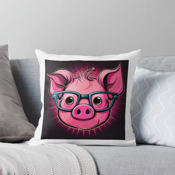 Item preview, Cute and Sassy Funny Pig Head Face designed and sold by omalleyangelo.
