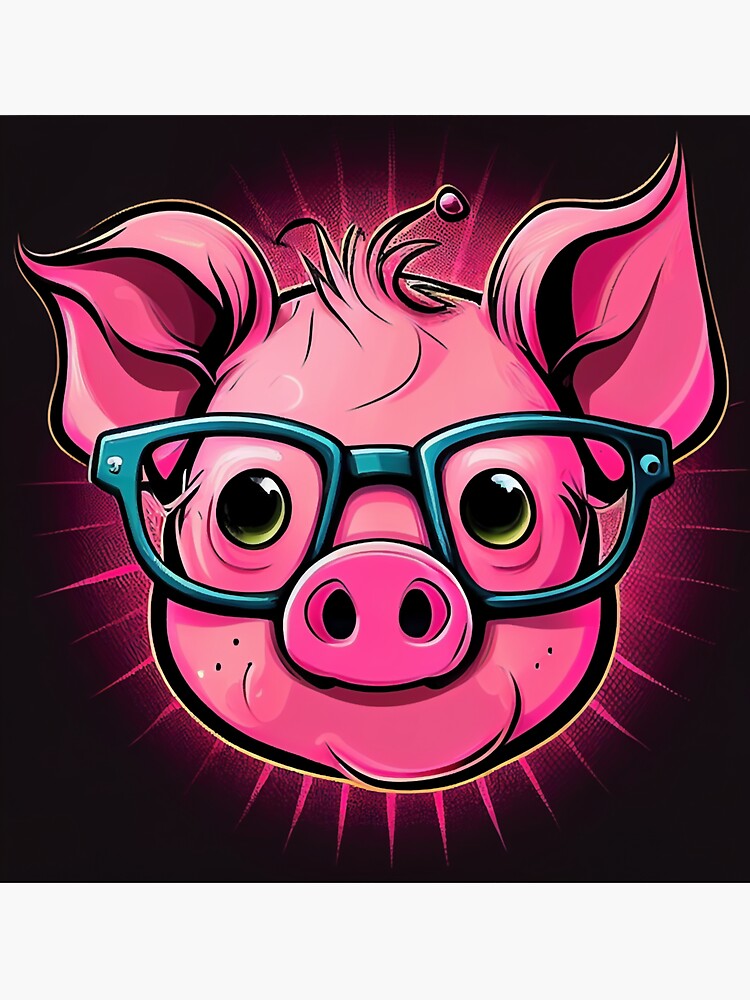 Cute and Sassy Funny Pig Head Face