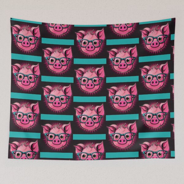 Item preview, Cute and Sassy Funny Pig Head Face designed and sold by omalleyangelo.