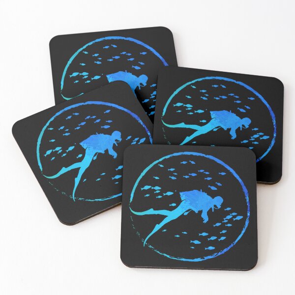 Item preview, Diving Scuba Snorkeling Blue Sillhouette designed and sold by ramazis.
