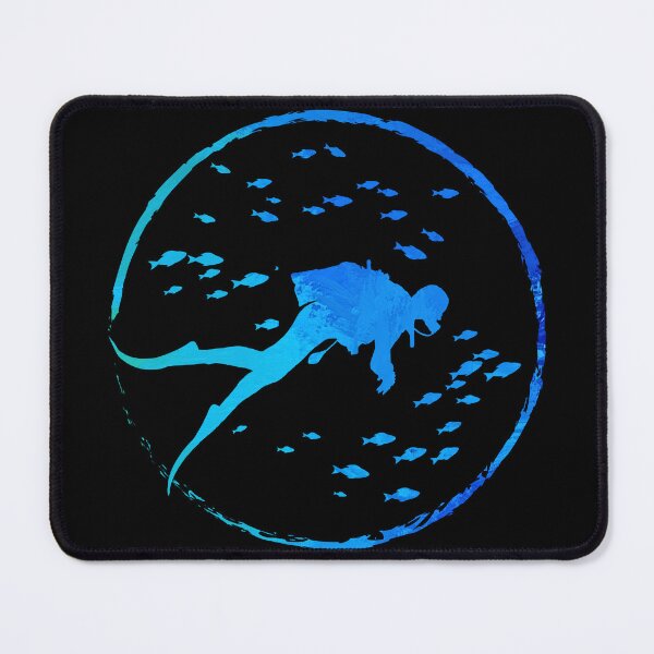 Item preview, Diving Scuba Snorkeling Blue Sillhouette designed and sold by ramazis.