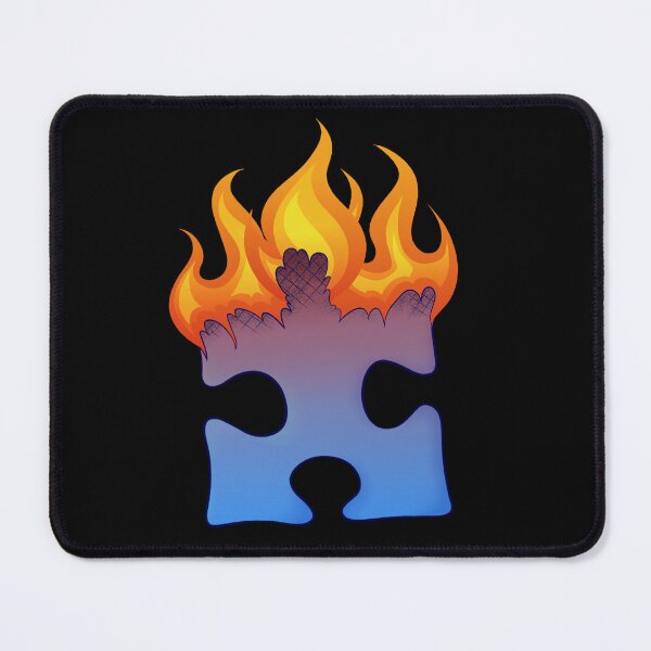 Item preview, Autism Awareness Burning Puzzle Piece designed and sold by PictionaryModus.