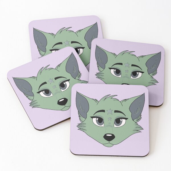 Item preview, 'SPACED OUT' - Alien Fox Head designed and sold by SatomiCanineArt.