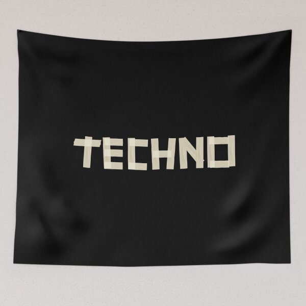 Item preview, Masking tape Techno Music lettering. designed and sold by paulo silveira.