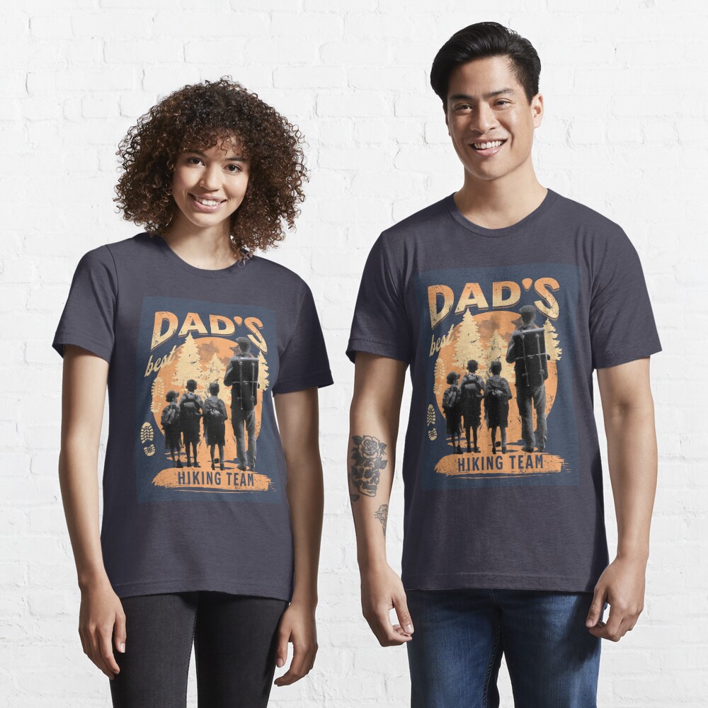 Disover Dads hiking team fathers day, dads squad | Essential T-Shirt 