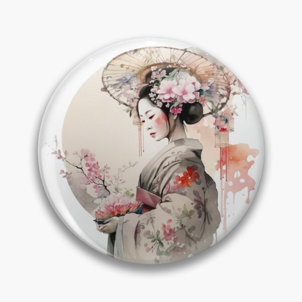 Item preview, Flower Geisha in Watercolor designed and sold by ModernStyle610.