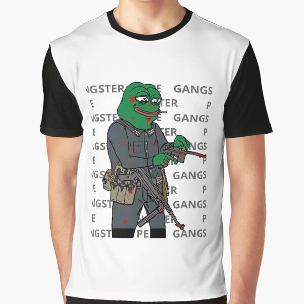 Gangster Pepe Funny Frog Memes Flannel By Artistshot