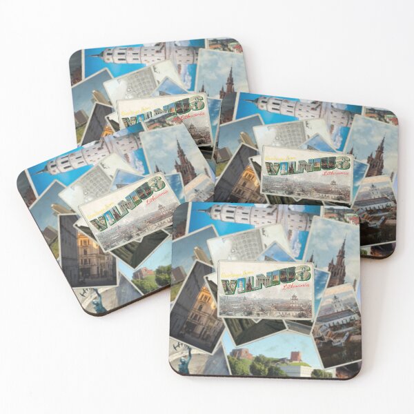 Item preview, Greetings from Vilnius in Lithuania Vintage style retro souvenir designed and sold by DeveloperProp0.