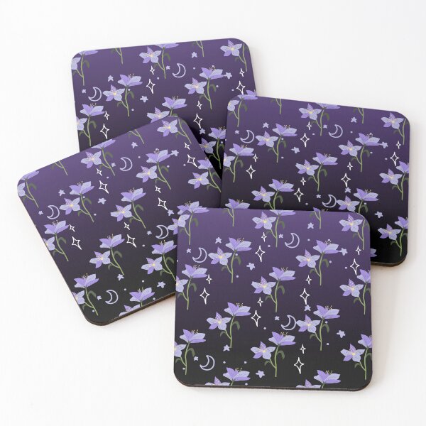 Item preview, Lilac Night Sky Flowers - Anime Inspired Patterns designed and sold by byRhiannonC.