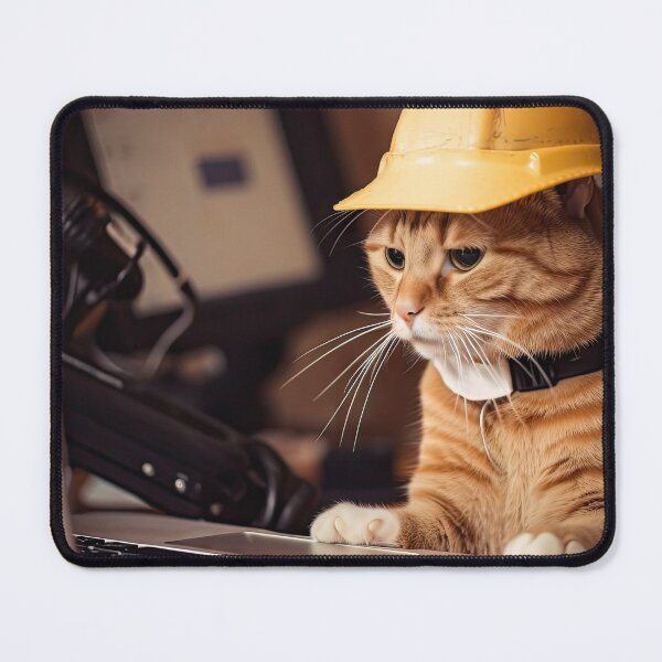 Item preview, Curious Architect - Ginger Cat Reviewing Building Plans designed and sold by FireScreen.