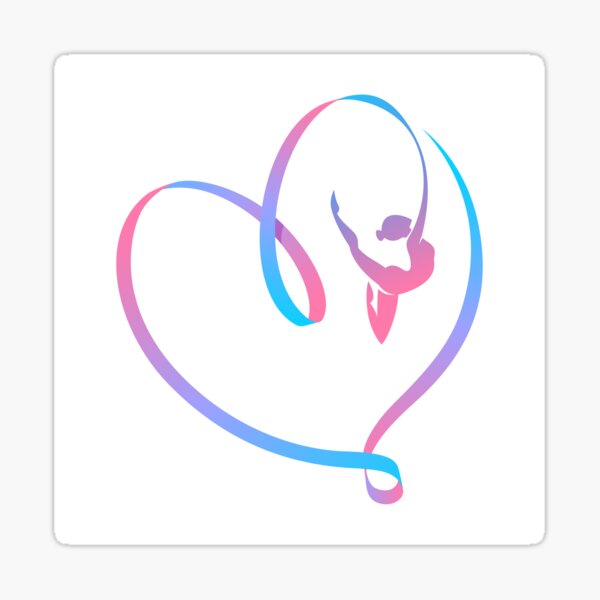 Rhythm of a Gymnast's Heart Sticker