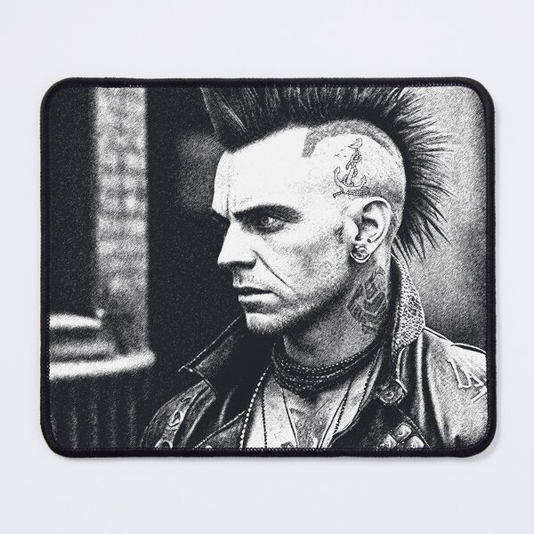 Item preview, Black and white grained Tattooed British Anarchy Cyber Punk. designed and sold by paulo silveira.
