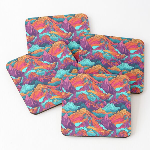 Item preview, Pattern Trippy Vibrant Mountain Landscape Cartoon Style designed and sold by Arncil.