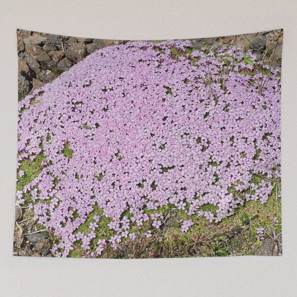 Item preview, cushion of pink rockery flowers designed and sold by AHELENE.
