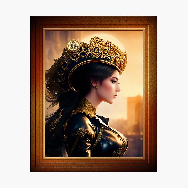 Item preview, Contessa Agraphina D'Lampanada Steampunk Portrait Of A Lady Fantasy AI Concept Art by Xzendor7 designed and sold by Xzendor7 Digital Art Creations.